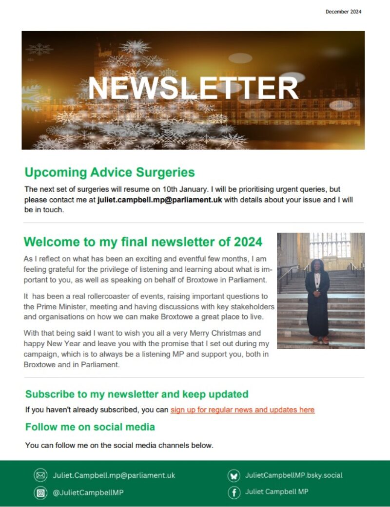December 2024 Newsletter Page 1