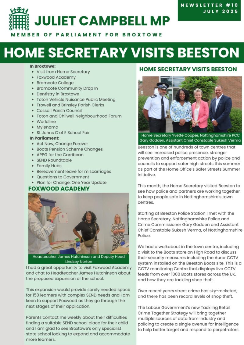 July 2025 Newsletter Page 1