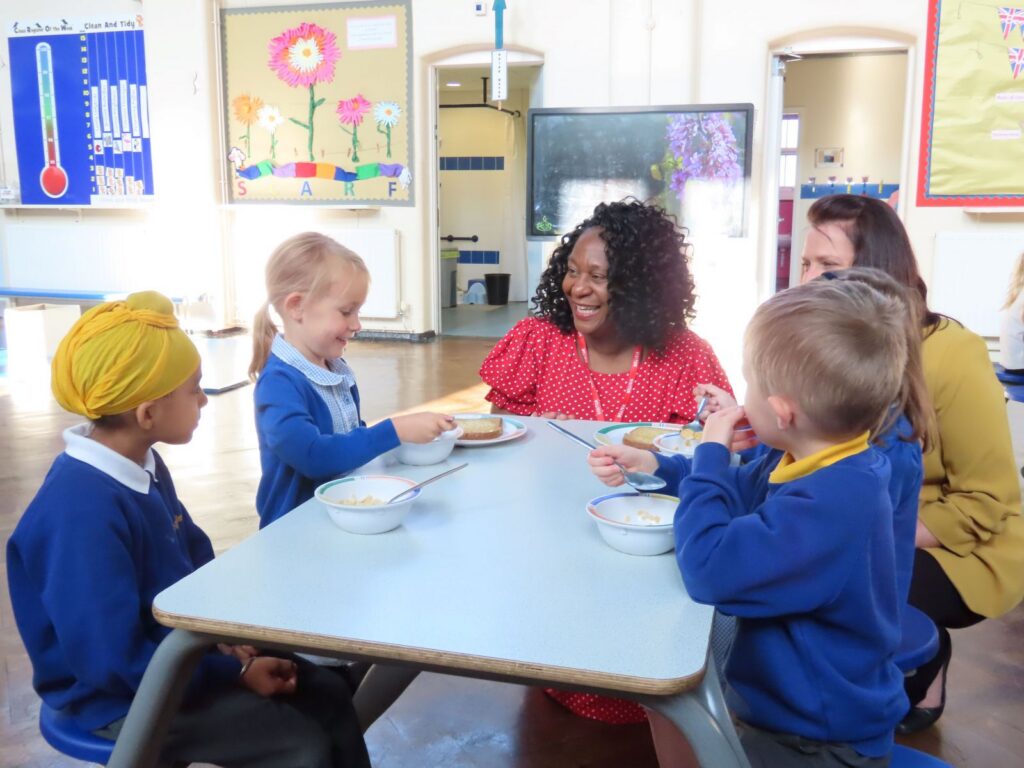 Juliet at William Lilley's breakfast club