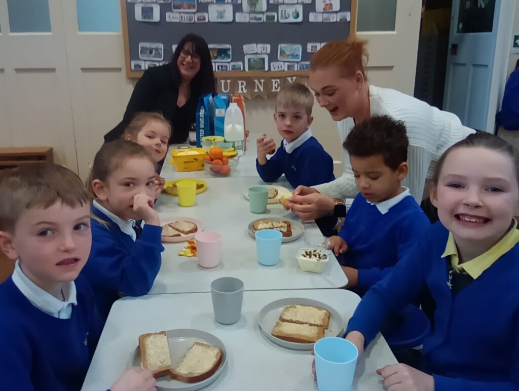 Children at breakfast club