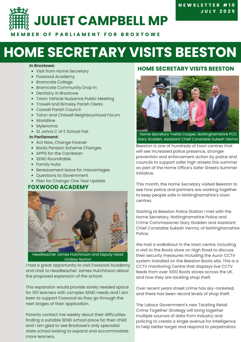 July 2025 Newsletter Page 1